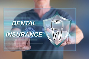 Dental insurance on touch screen