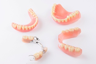 examples of partial and full dentures in Peabody