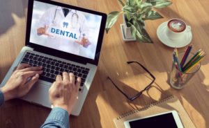 dental insurance form on laptop