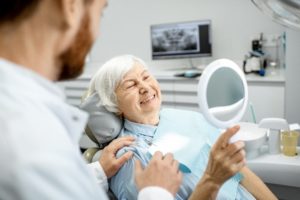 Older woman in dental chair