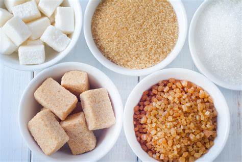 containers of different types of sugar substitutes