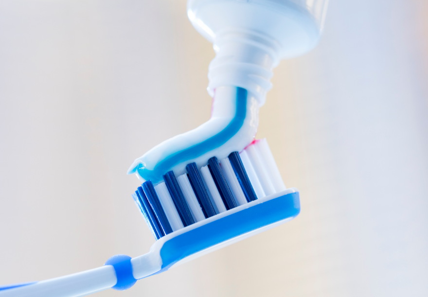 Toothbrush with toothpaste